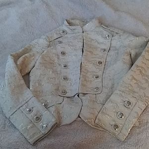 Military style cream and gold jacket